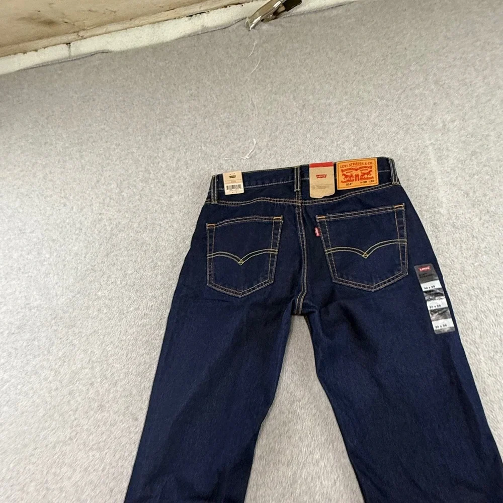 Levi's 514 Straight Fit Jeans Mens 30x30 Dark Wash Blue Denim NEW WITH TAGS NWT